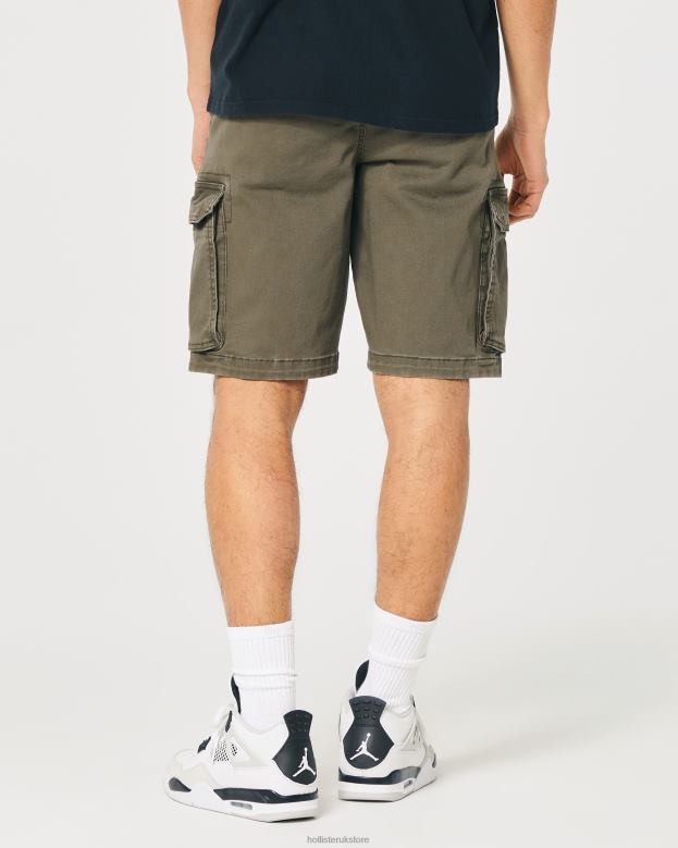 Bottoms Hollister Men Twill Cargo Shorts 11\\ 488201226 Olive